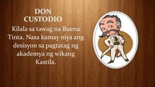 el filibusterismo don custodio|El Filibusterismo – Tauhan at Katangian .